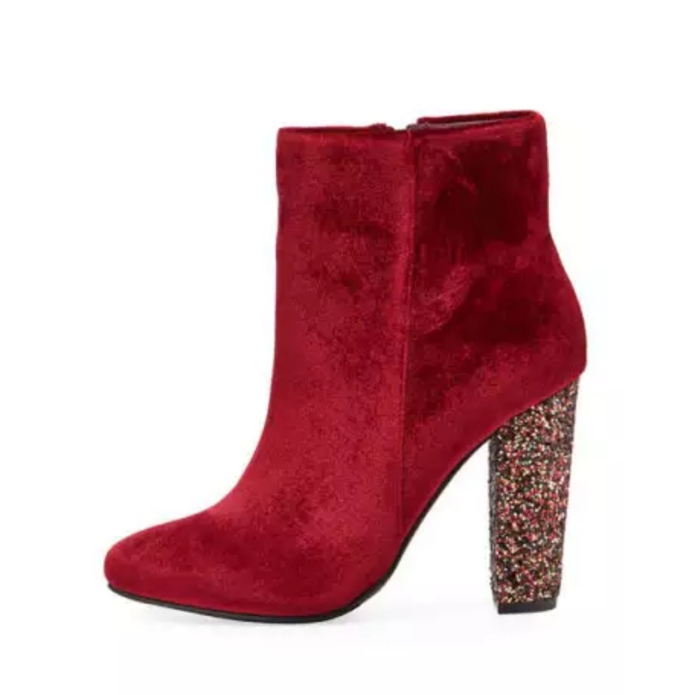 NIB Neiman Marcus velvet sparkle boots